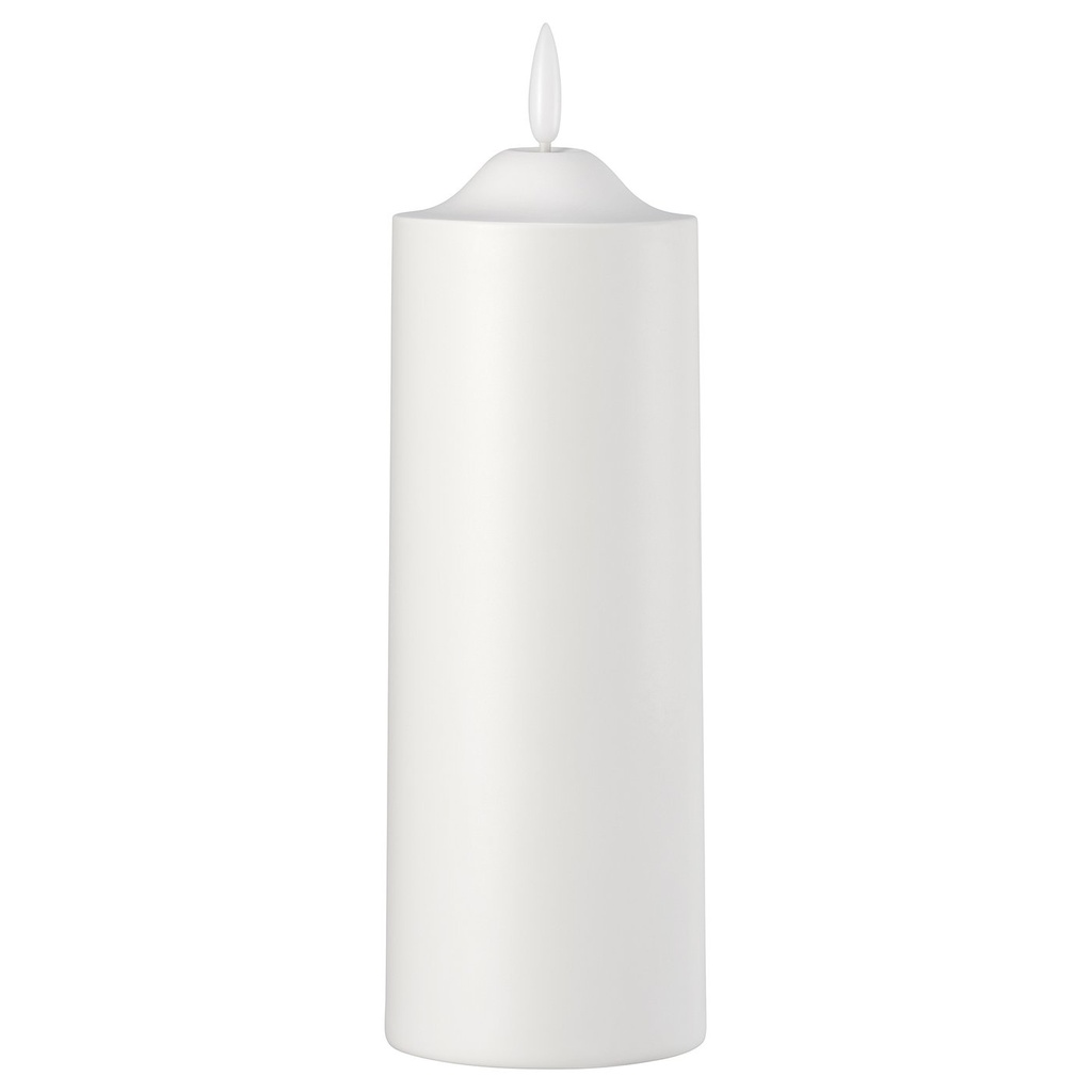 [90611591] SMÅLOM LED pillar candle - battery-operated white 19 cm