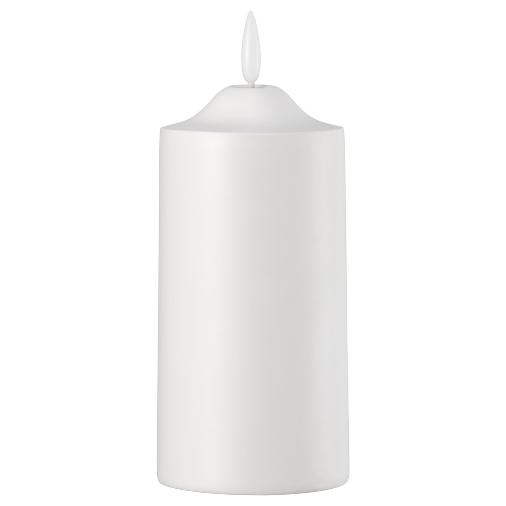 [90619785] SMÅLOM LED pillar candle - battery-operated white 14 cm