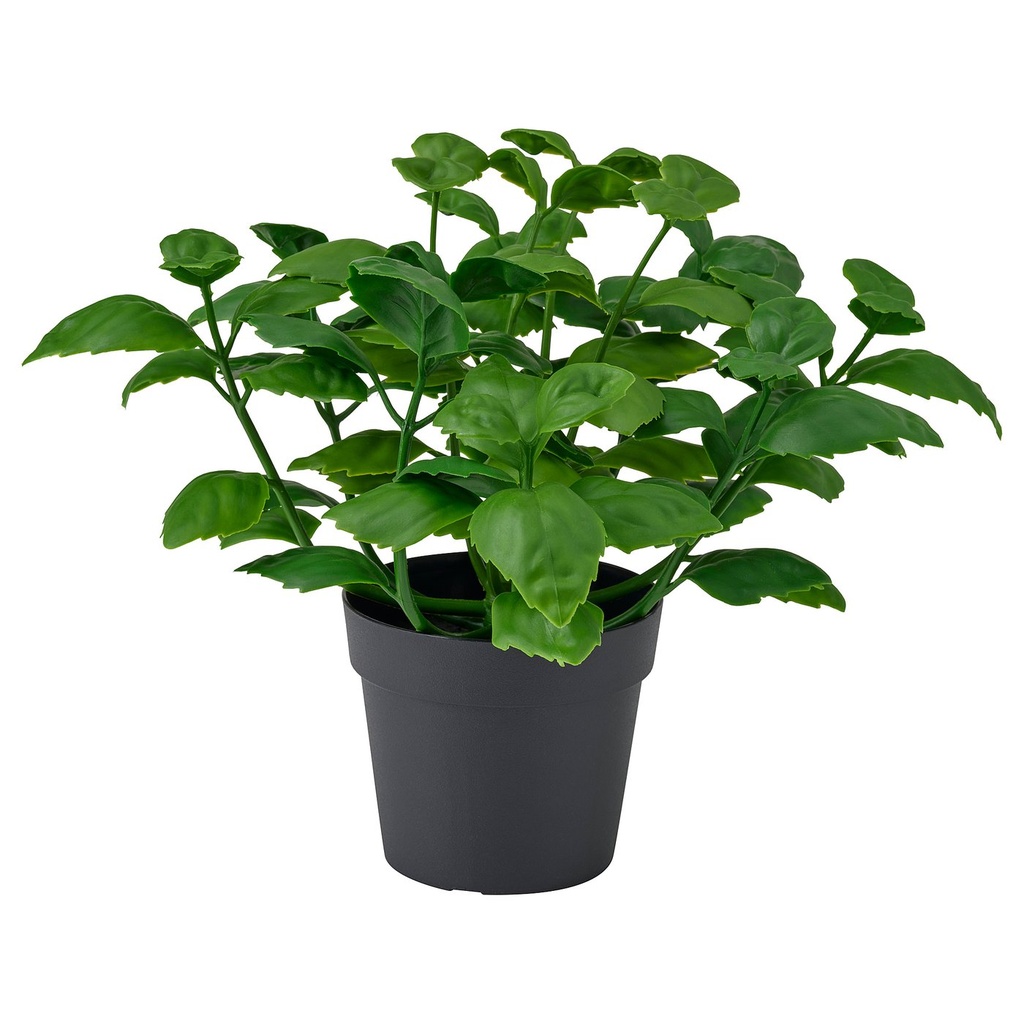 [40610749] FEJKA Artificial potted plant - in/outdoor/basil 9 cm