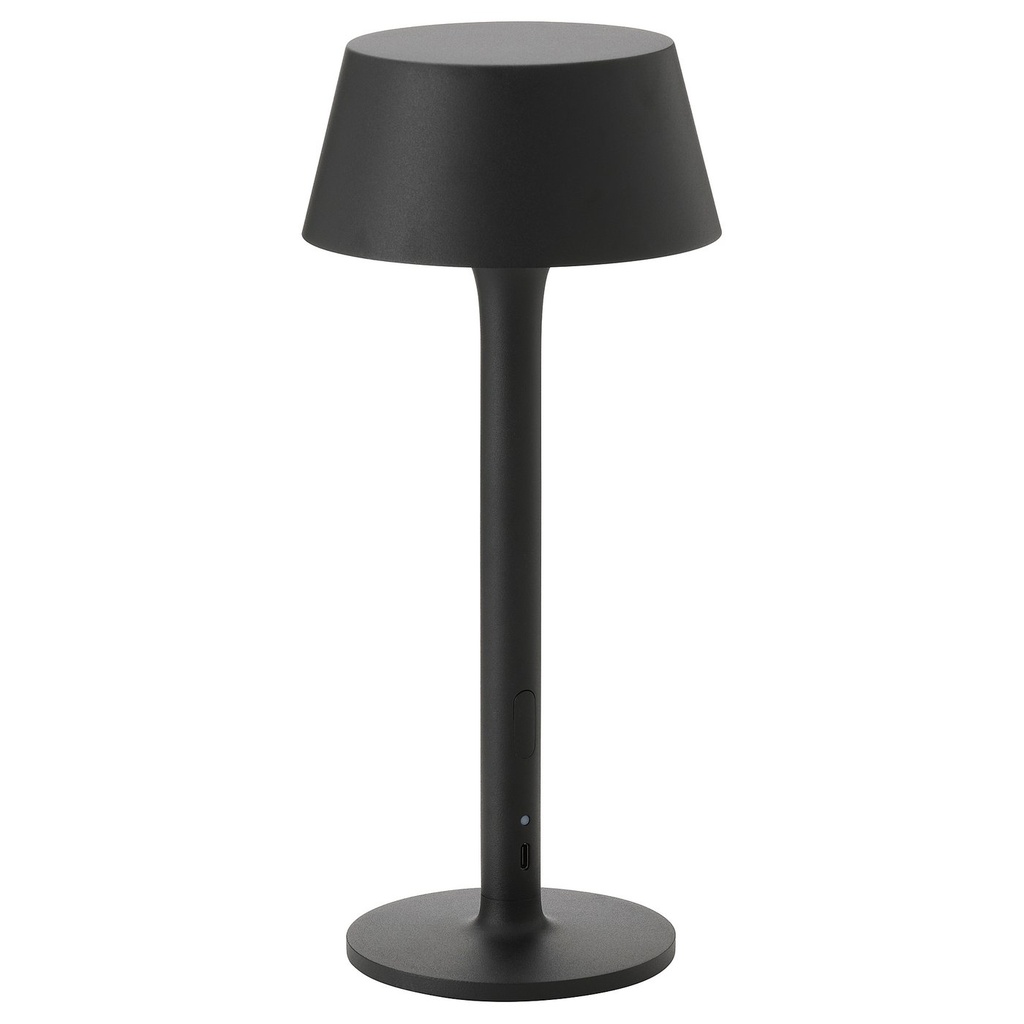 AVHÅLL LED portable lamp - battery-operated dimmable/black outdoor 29 cm