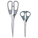 SVÄRDFISK Scissors, set of 2 - stainless steel grey/grey-turquoise