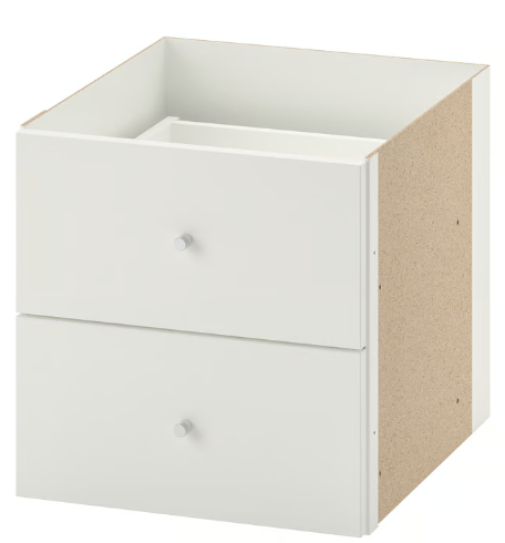 [70286645] Insert with 2 drawers, white, 33x33 cm