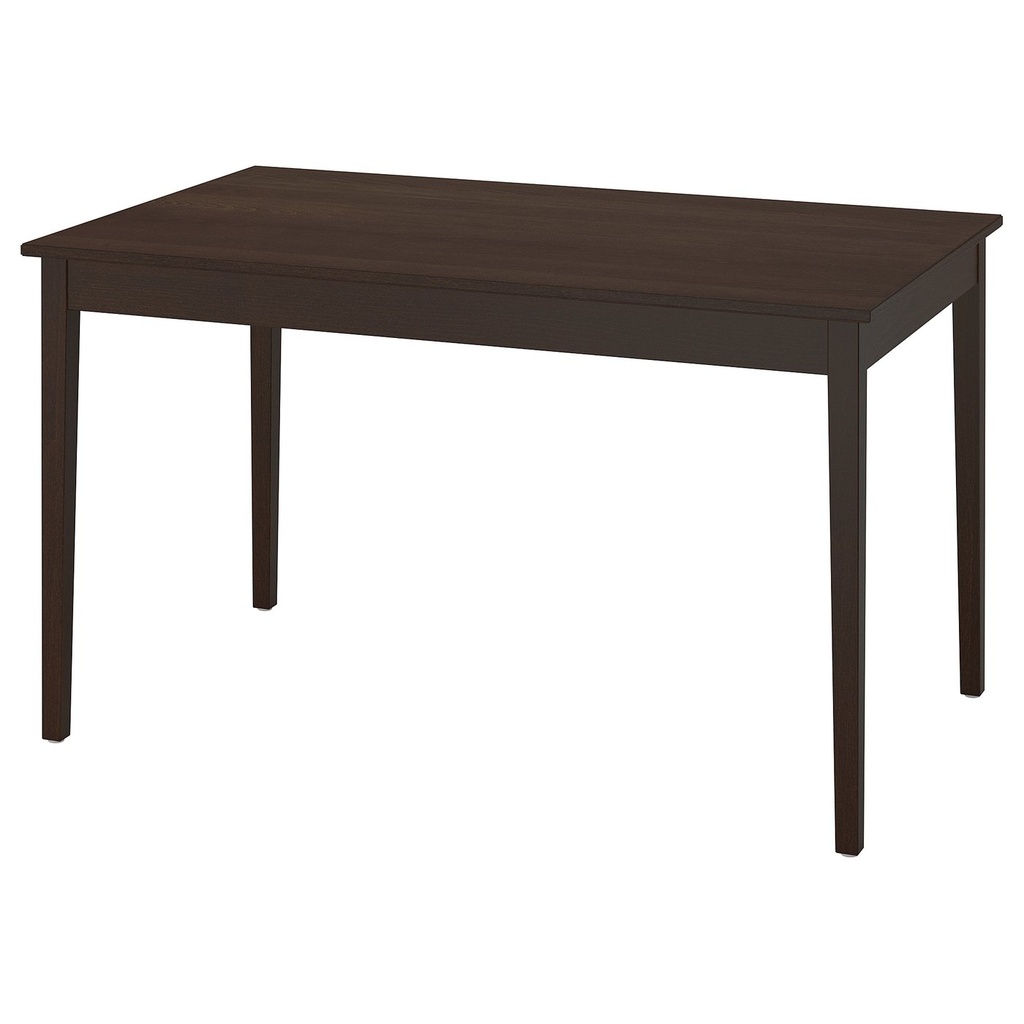 NÄSINGE Table - dark-brown stained/beech veneer 130x80 cm