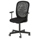 FLINTAN Office chair with armrests - black