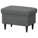 STRANDMON Ottoman with storage - Nordvalla dark gray