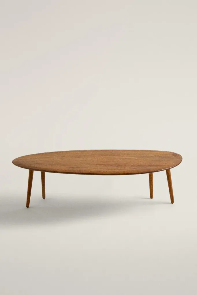 [03759482] BEVELLED WOODEN COFFEE TABLE