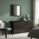 NISSEDAL Mirror - black 25 5/8x25 5/8 "
