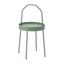 BURVIK Side table - light grey-green 38 cm