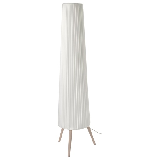 ÖKENSAND Floor lamp - beech/white